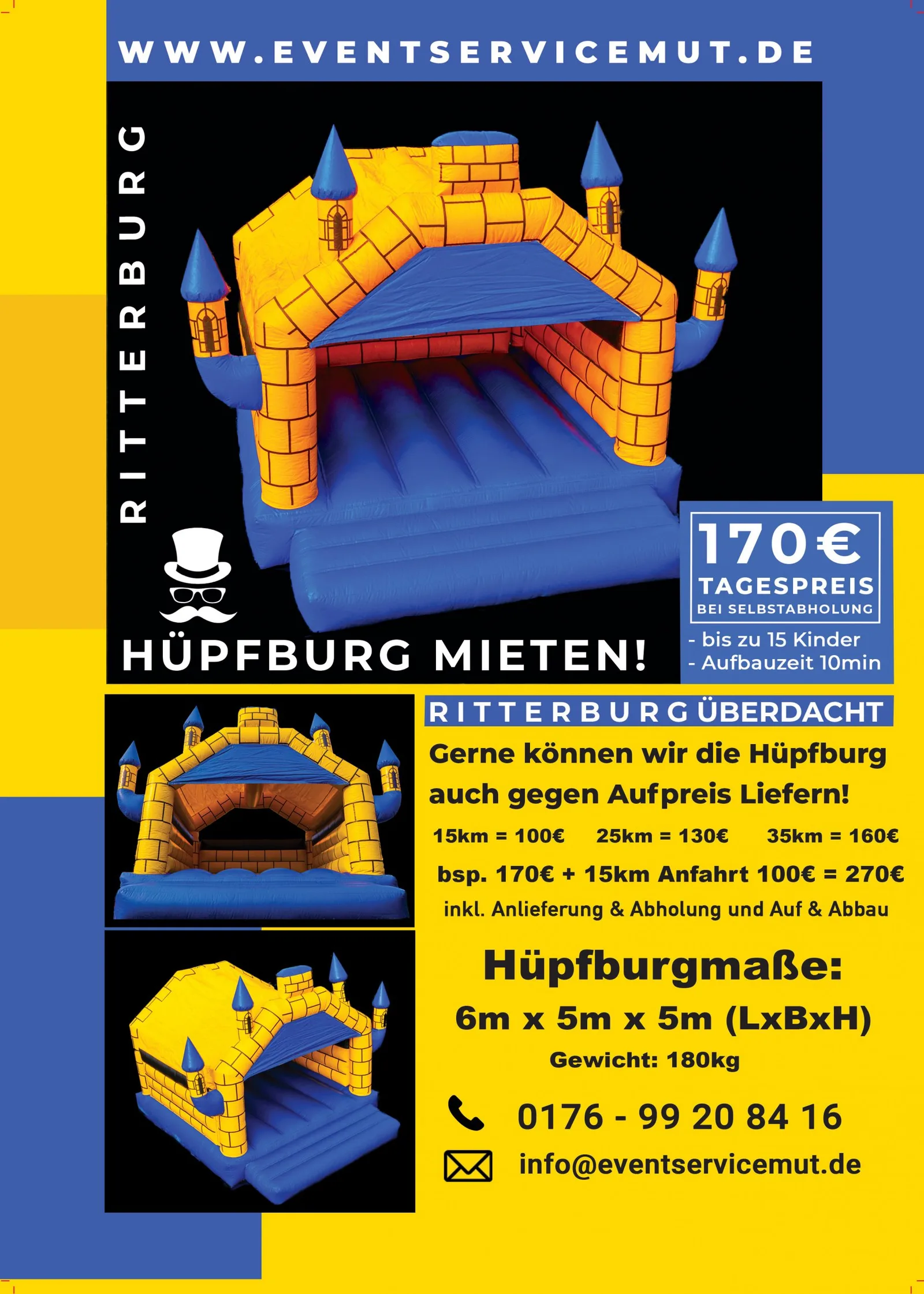 Ritterburg Flyer mit Preis und Details